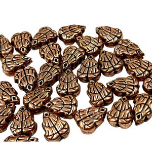 Copper Bali Beads, Solid Copper Beads, Copper Spacer Beads, Oxidized Copper Beads, Wholesale Copper Beads Strands Jewelry Making Findings