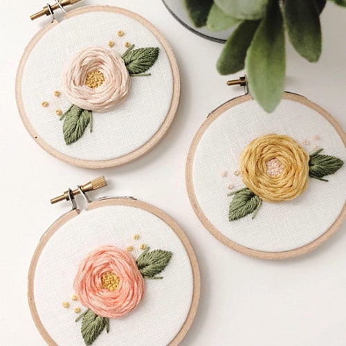 Embroidery Hoop Art Floral Embroidery Hand Embroidery - Etsy