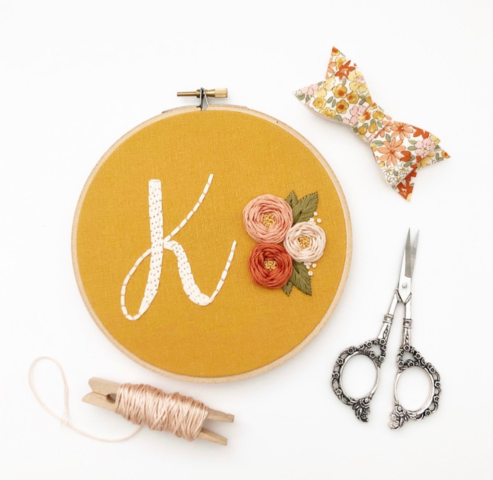 Custom Initial Embroidery Art Nursery Embroidery Hoop Art Etsy Australia
