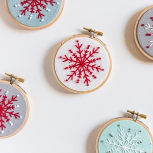 Embroidered Snowflake Christmas Ornament