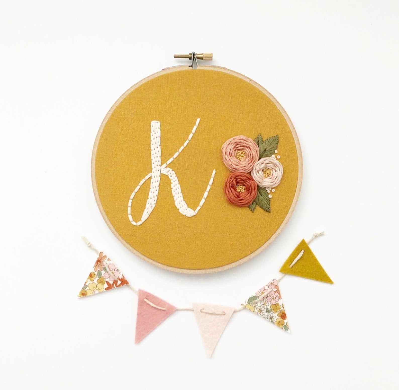 Custom Initial Embroidery Art Nursery Embroidery Hoop Art Etsy Australia
