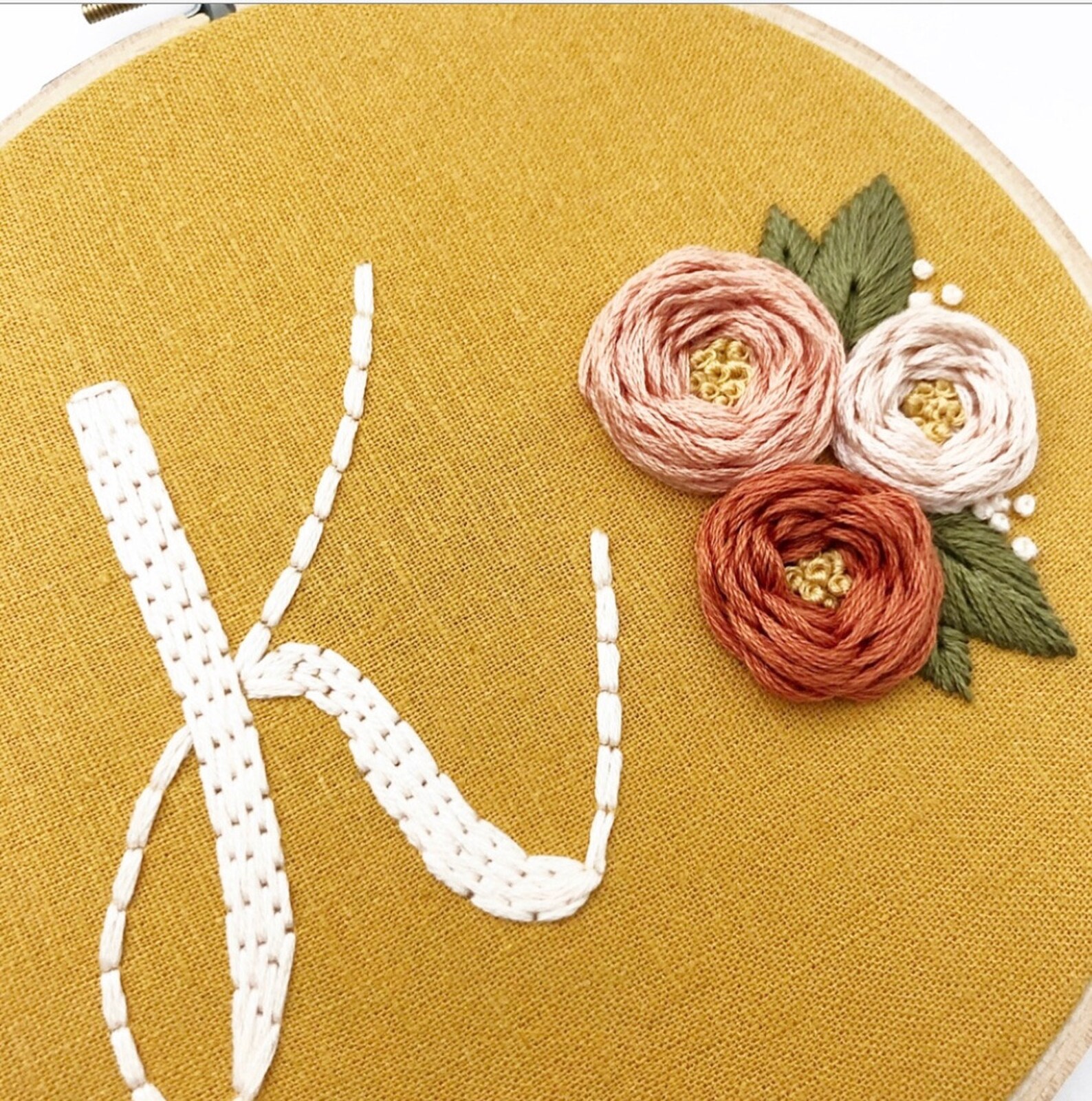 Custom Initial Embroidery Art Nursery Embroidery Hoop Art Etsy Australia