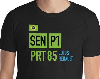 Formula One Short-Sleeve Unisex T-Shirt - Ayrton Senna Pitboard Shirt