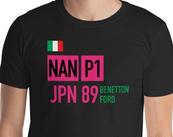 Formula One Short-Sleeve Unisex T-Shirt - Alessandro Nannini Pitboard Shirt