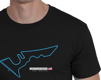 Formula One Track T-shirt  |  Circuit of the Americas  |  Austin, TX, USA  |  Black