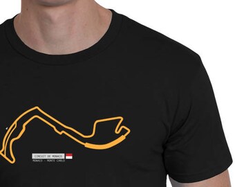 Formula One Track T-shirt | Circuit De Monaco | Monte Carlo | Black