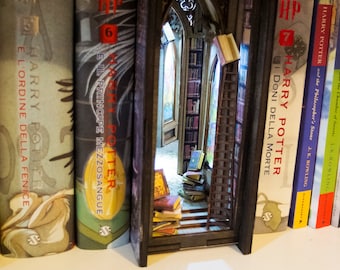 Biblioteca de alquimia Diorama Estante de livros Inserir