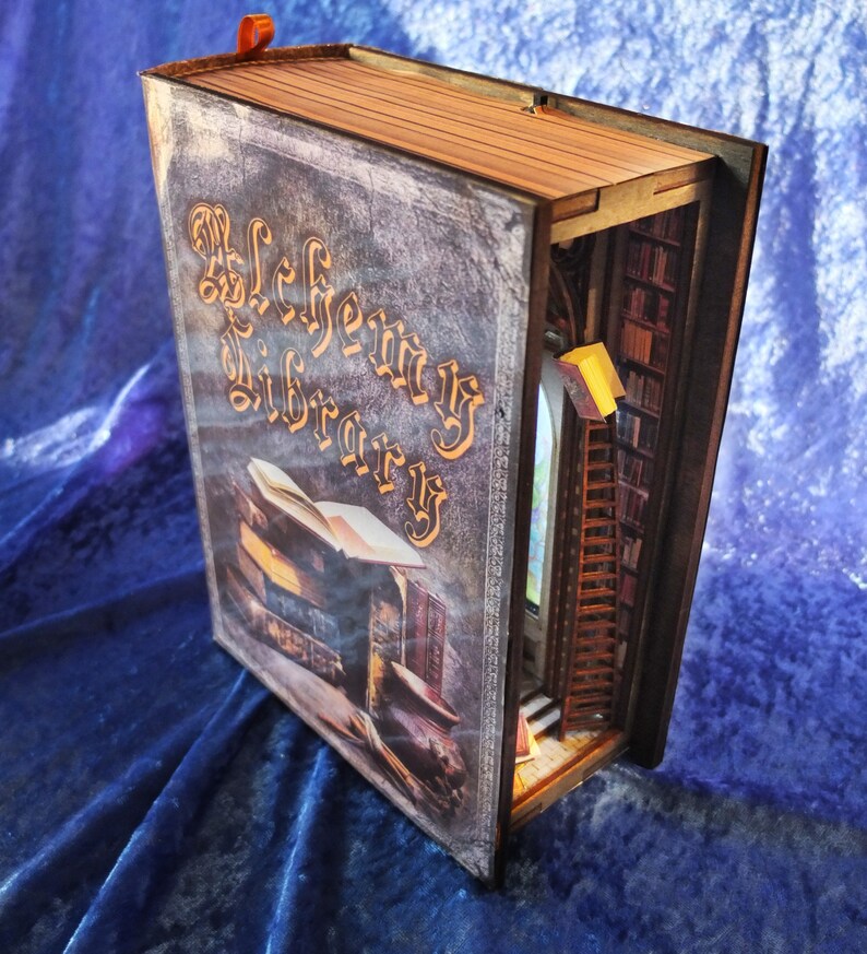 Alchemy library Diorama Bookshelf Insert Etsy