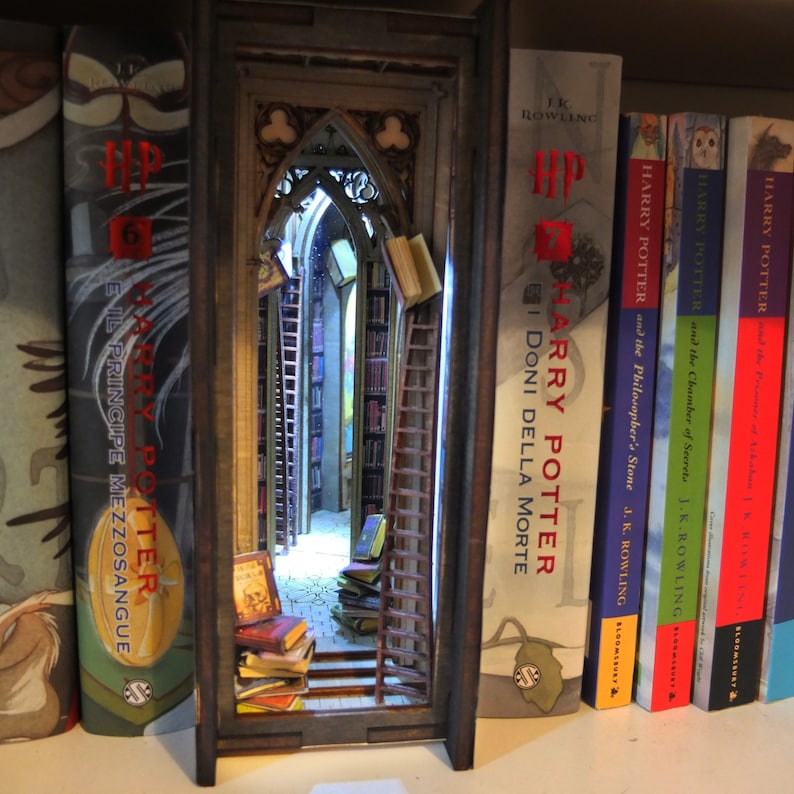 Alchemy Library Diorama Bookshelf Insert Etsy