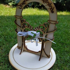 Moria Cake Topper/porta fedi nuziali