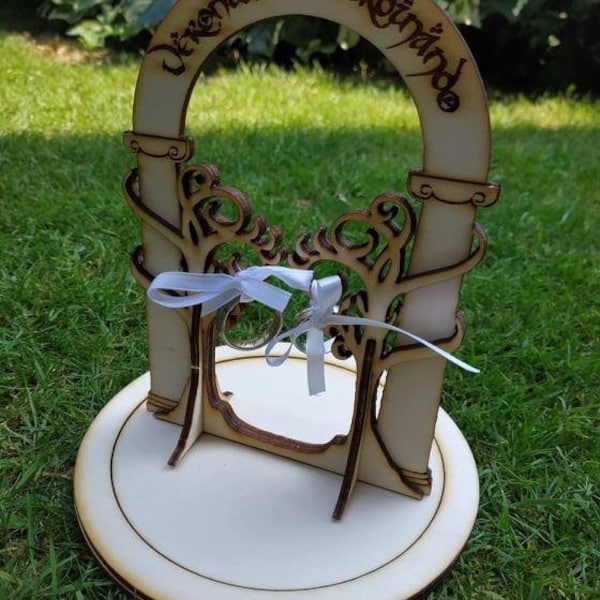 Moria Cake Topper/ wedding ring carrier