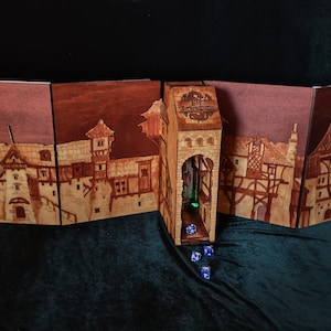Nuovo! Schermo Dungeon Master/ Schermo da gioco da tavolo D&D DND RPG/ Schermo DM inciso a mano