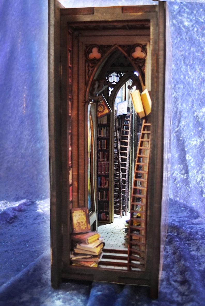 Alchemy Library Diorama Bookshelf Insert Etsy