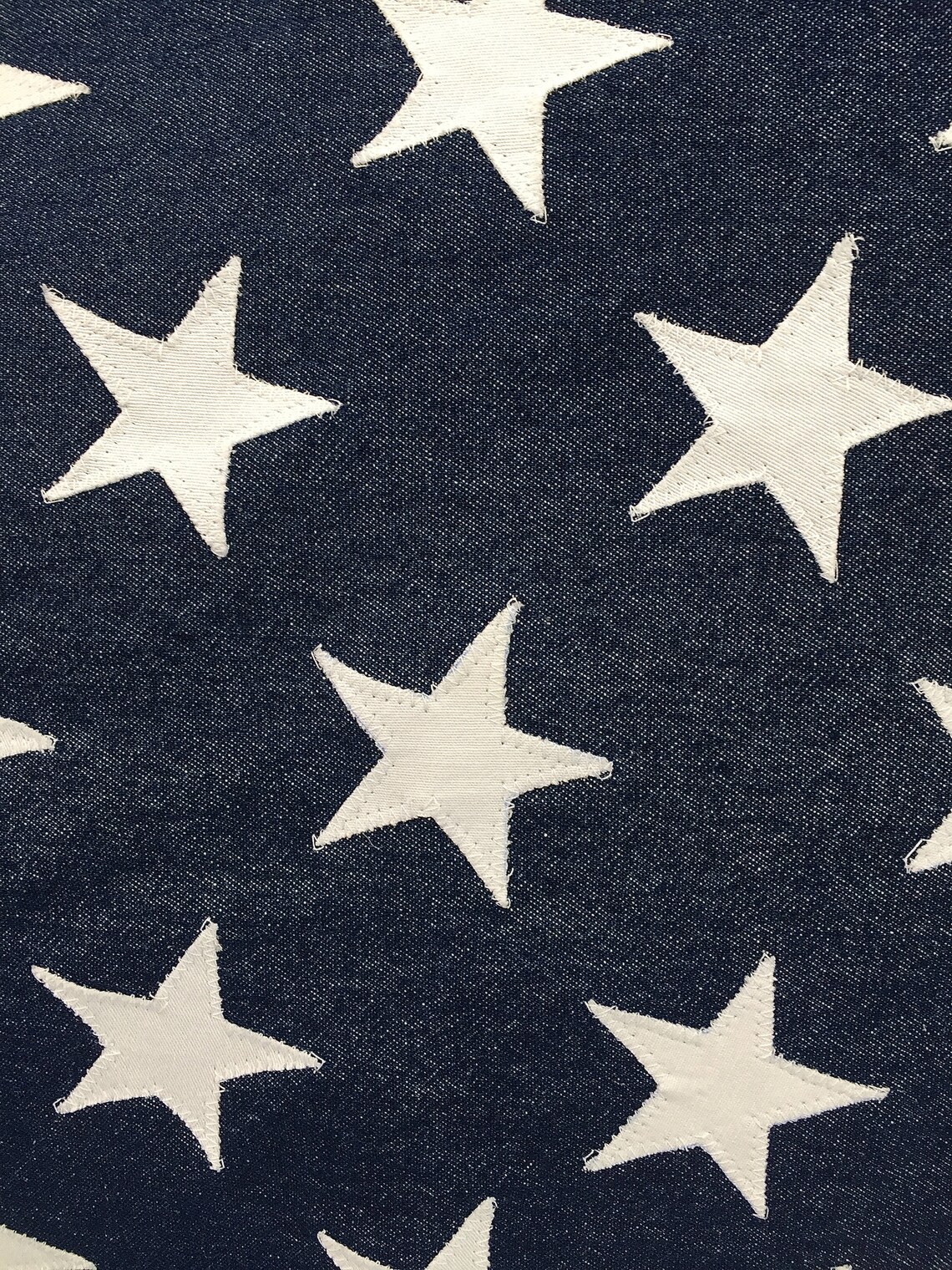 Large Denim American Flag Quilt New Denim Quilt Patchwork US | Etsy