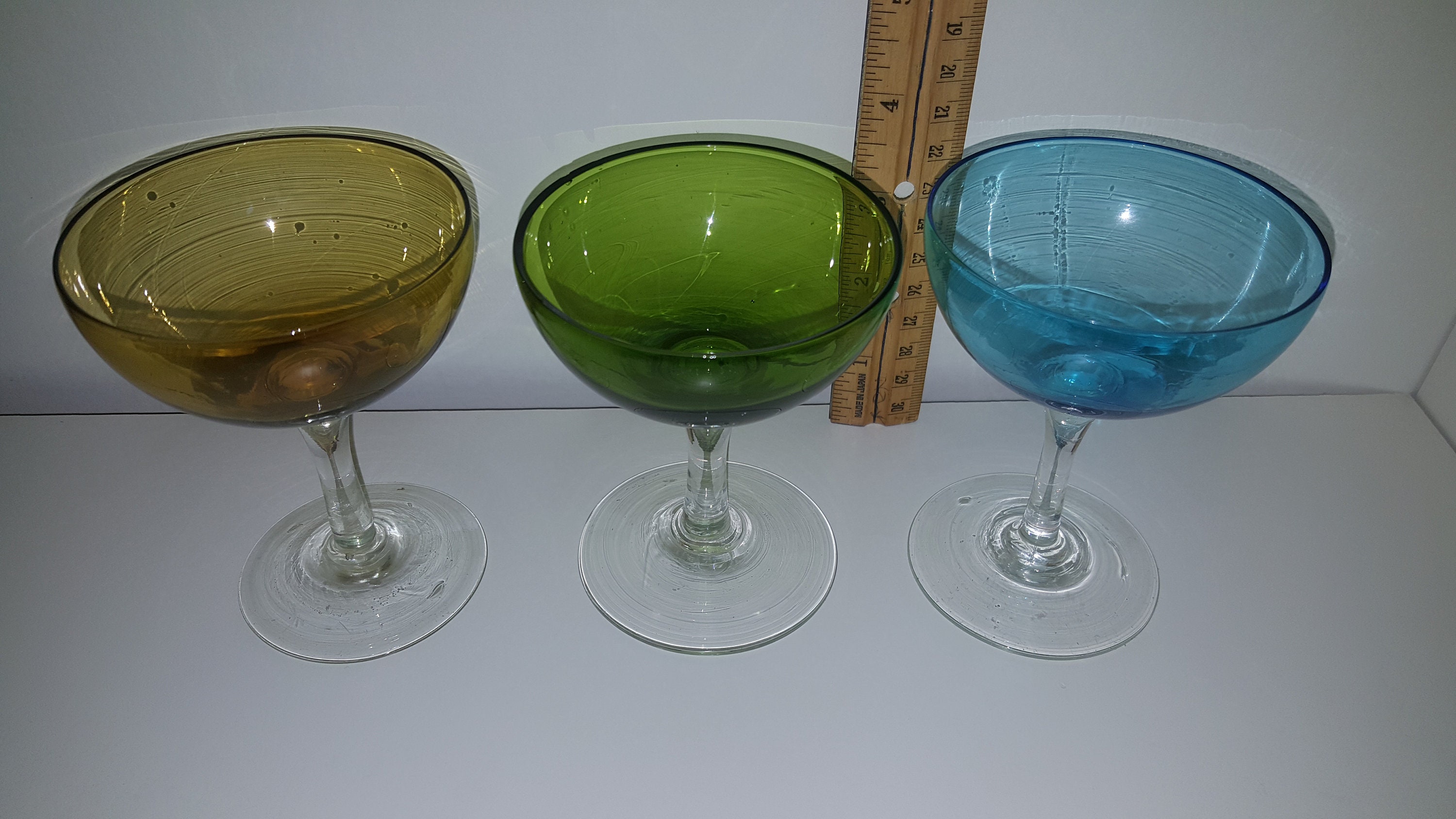 Vintage Coupe Champagne Glasses 3 Color Mini Retro Set Dessert Etsy