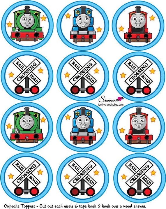Thomas The Train Cake Topper Thomas Cupcake Toppers Edible Image 