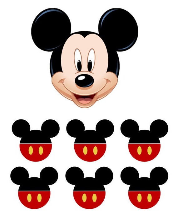 Mickey Mouse Head Edible Cupcake Toppers | vlr.eng.br