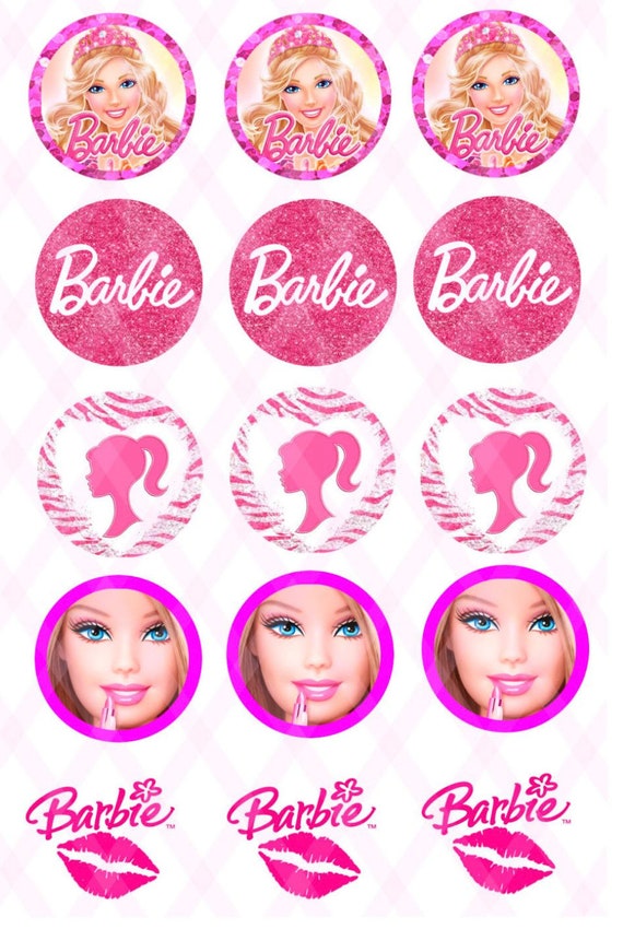 Barbie Cupcake Toppers | Etsy