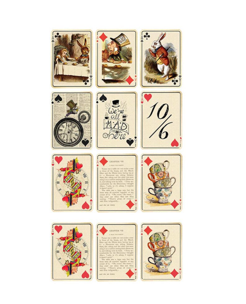 Alice in Wonderland Edible Cupcake Toppers Etsy