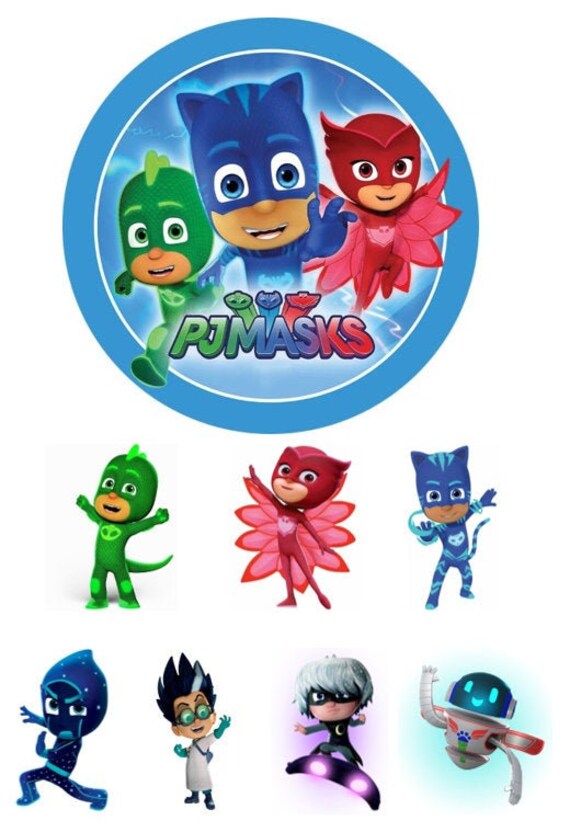 PJ Masks Edible Cake Topper Etsy Finland