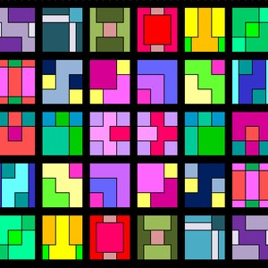 15 PDF Lap Quilt Block Patterns ... Quick and Easy ... Layer Cake friendly ...'THE QUARRY' ... Instant download