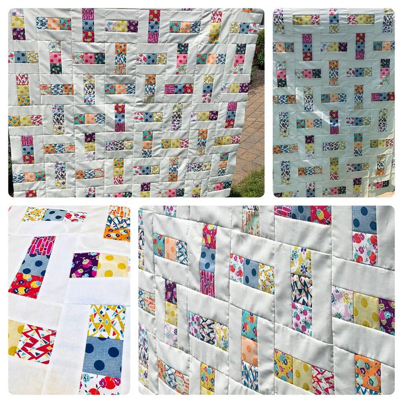 PDF Baby Quilt Pattern ... Quick and Easy ... Jelly Roll & Mini Charm Pack friendly...'LONGNOR STREET' ... Instant download image 3