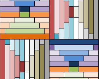 PDF Baby Quilt Pattern...Quick and Easy...Jelly Roll friendly...'FRANKWELL' ... Instant download