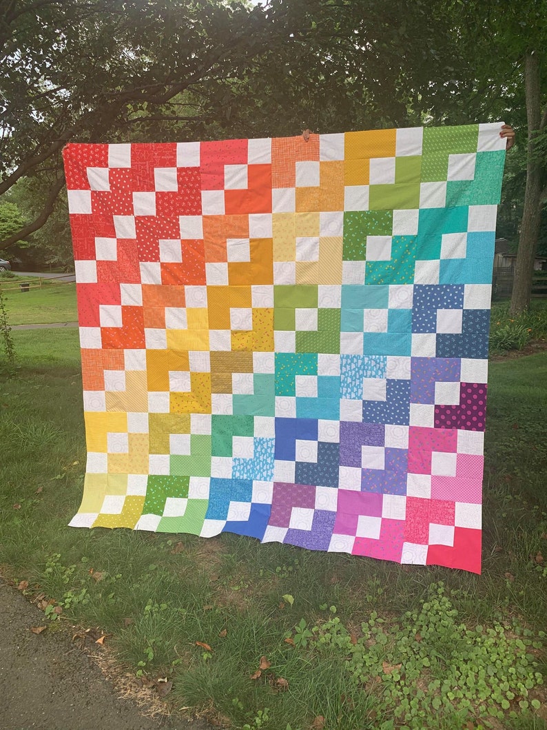 Instant download PDF Lap Quilt Pattern .. Quick and Easy .. Layer Cake /& Charm Pack friendly.../'No.4 HIGH STREET/' ..