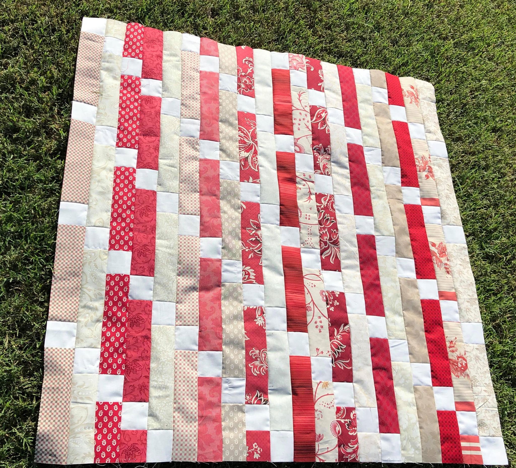 PDF Baby Quilt Pattern ... Quick and Easy ... Jelly Roll & Mini Charm ...