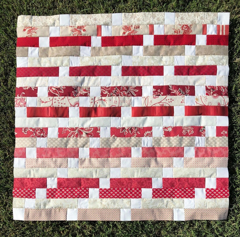 PDF Baby Quilt Pattern ... Quick and Easy ... Jelly Roll & Mini Charm ...