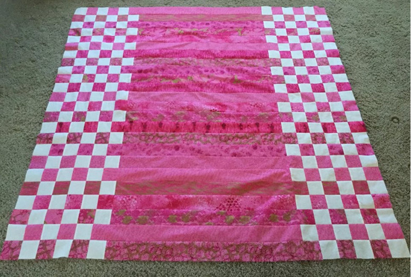 PDF Baby Quilt Pattern ... Quick and Easy ... Jelly Roll & Mini Charm ...