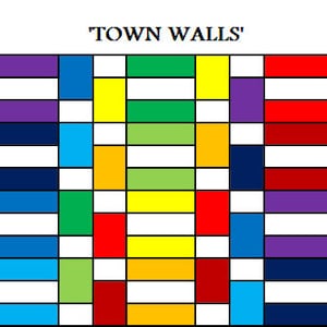 PDF Lap Quilt PATTERN....Quick and Easy...Layer Cake friendly...&#39;Town Walls&#39; ... Instant download