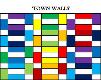 PDF Lap Quilt PATTERN....Quick and Easy...Layer Cake friendly...'Town Walls' ... Instant download