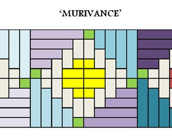 PDF Table Runner quilt PATTERN ....Quick and Easy ... Jelly Roll friendly ...'MURIVANCE' ... Instant download