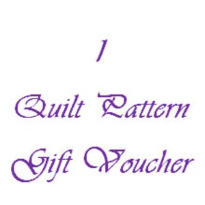Gift Voucher ... Gift Certificate ... Christmas Gift ... Quilt Pattern Voucher