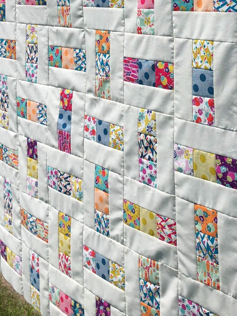 PDF Baby Quilt Pattern ... Quick and Easy ... Jelly Roll & Mini Charm Pack friendly...'LONGNOR STREET' ... Instant download image 4