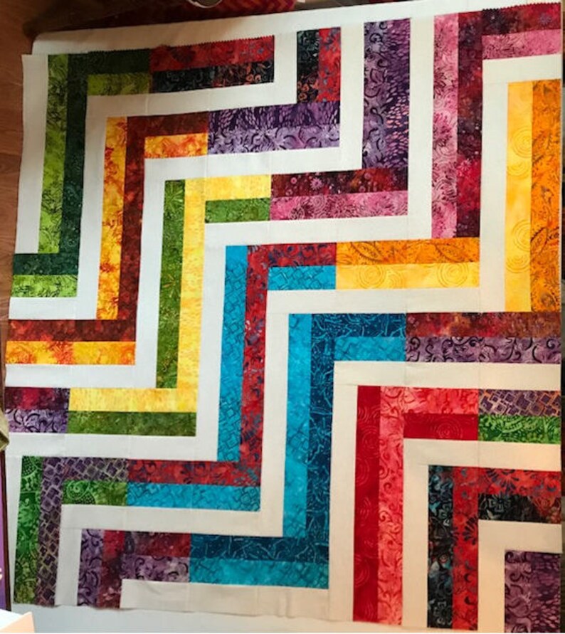 pdf baby quilt patternquick and easyjelly roll etsy