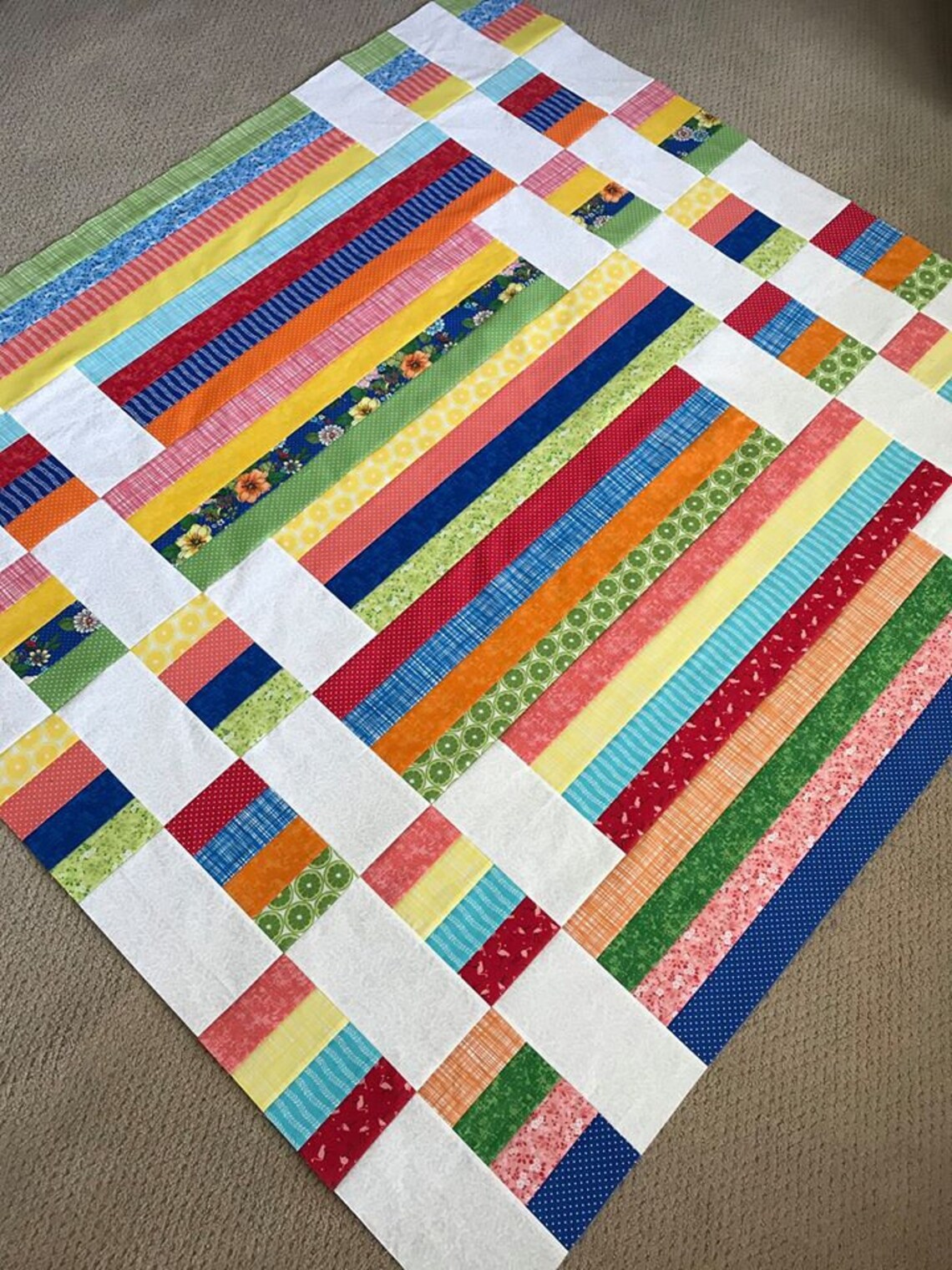 PDF Lap Quilt Pattern ... Quick and Easy ... Jelly Roll & - Etsy