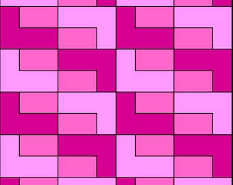 PDF Lap Quilt Pattern ... Quick and Easy ... Layer Cake ...&#39;NO.4 Butler Road&#39; ... Instant download