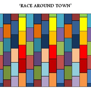 PDF Lap Quilt PATTERN....Quick and Easy...Layer Cake friendly...&#39;RACE around town&#39; ... Instant download