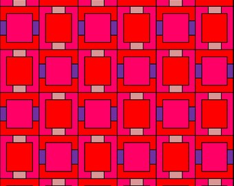PDF Double Quilt Pattern ... Quick and Easy ... Layer Cake, Jelly Roll & Charm Pack friendly...'NO.1 RIDGEBOURNE Road' ... Instant download