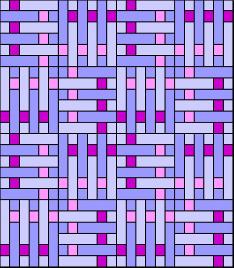 PDF Baby / Cot / Crib Quilt Pattern Quick and Easy Jelly Roll