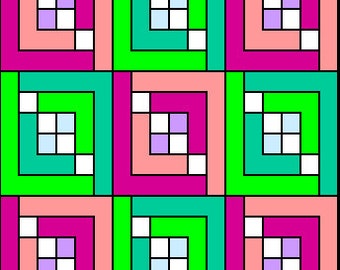 PDF Baby Quilt Anleitung ... Schnell und Einfach ... Charm Pack & Jelly Roll friendly ...'NO.2 Ferndale' ... Sofort download