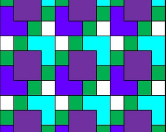 PDF Lap Quilt Pattern ... Quick and Easy ... Layer Cake friendly...'NO.4 HERMITAGE' ... Instant download