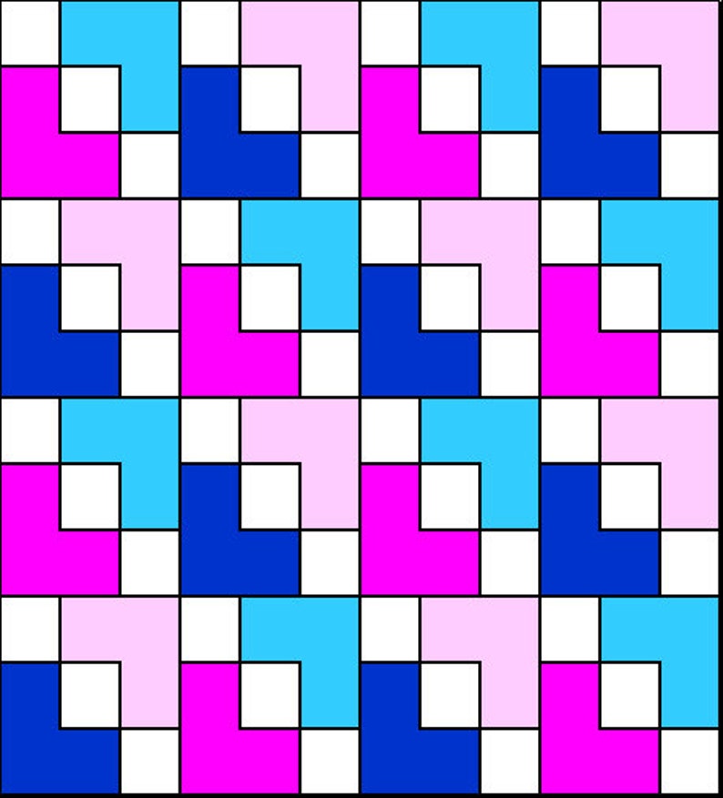 Instant download PDF Lap Quilt Pattern .. Quick and Easy .. Layer Cake /& Charm Pack friendly.../'No.4 HIGH STREET/' ..
