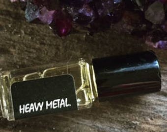 HEAVY METAL.    Botanical Perfume Oil | Ash Sandalwood | Vanilla | Myrrh | Rose