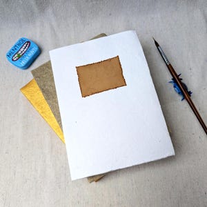 Watercolor Sketchbook (A5), Cotton paper, Deckled edge, Soft Cover, +/- 120gsm, Cold Press, Handmade, 2 sizes: A4 (XL) & A5 (L)