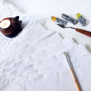 Carta per acquerello, Carta straccio di cotone, Confezione da 10 fogli A3, Pressa a freddo, 120 g/m², Senza acidi, 33*48 cm/13*19", Adatto: Tutti i supporti, fatto a mano