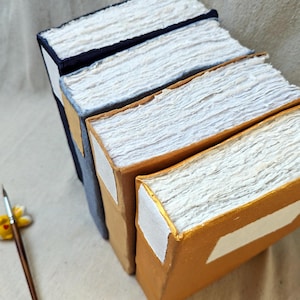 Watercolor Journal (A4), Vintage style, thick 240-360pg, Cotton paper, Deckled edge, Soft Cover, about 120gsm, Cold Press, Handmade, A4 (XL)
