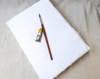 Art Journal Sketchbook, XXL: A4/A3, 24.5*33cm, 10*13&quot;, Thick, 192pg, Cold Press Cotton Paper, 120gsm, Deckled Edge, Coptic binding, lay flat